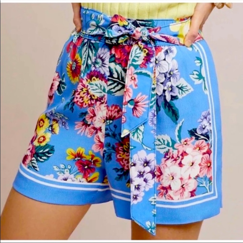 Maeve by Anthropologie Scarf Print Floral Shorts